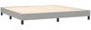 Boxspringbett mit Matratze & LED Stoff Hellgrau 200x200 cm, Härtegrad: H2 [3133021] Bild 5