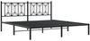 vidaXL Bettgestell mit Kopfteil Metall Schwarz 183x213 cm 376133 Bild 3