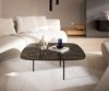 Couchtisch Edge Boot 90x90 cm Keramik Emperador Extra Lucidato Dunkelbraun Trive Metall Schwarz Bild 2