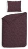 Heckett & Lane Flanell Bettwäsche 135x200 Alloro Blackberry Wine Miniblätter Bild 4