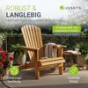 Juskys® Garten Liegestuhl Korfu – aus Akazienholz, klappbar, 85x69x94 cm, natur, geölt, Gartenstuhl, Sonnenliege Bild 2