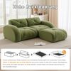 2-Sitzer-Sofa mit Hocker, Chenille, modulares Design, 204 x 171 x 76 cm, grün Bild 5