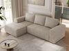 Ecksofa mit Schlaffunktion, Bettkasten und losen Kissen für das Wohnzimmer - TRENTINO - Beige Stoff - links Bild 4