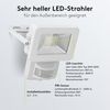 goobay 53878 LED Strahler Bewegungsmelder Außen 10W / PIR Sensor Außenstrahler IP44 / Neutralweißes Licht 850 lm/LED Scheinwerfer Fluter Wandmontage/Gartenstrahler/Weiß Bild 3