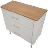Dmora Kommode Phaidone, Mehrzweckkommode, Schlafzimmerkommode, Schrank mit Schubladen, 78x37 h80 cm, Weiß und Braun Bild 5