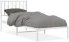vidaXL Bettgestell mit Kopfteil, Metall weiß, 80x200 cm Bild 2
