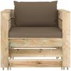 vidaXL 2-tlg. Garten-Lounge-Set mit Kissen Grün Imprägniertes Holz 3074539 Bild 3