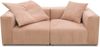 DOMO. collection Sofa 800011, 2 Sitzer, Rechteckig, individuell kombinierbar, Cord 2er Couch, modular, Polstergarnitur, 216 x 108 x 69 (BxTxH), rose Bild 2