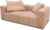 DOMO. collection Sofa 800011, 2 Sitzer, Rechteckig, individuell kombinierbar, Cord 2er Couch, modular, Polstergarnitur, 216 x 108 x 69 (BxTxH), rose Bild 3