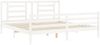 vidaXL Massivholzbett mit Kopfteil Weiß 200x200 cm 3194722 Bild 5