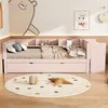 Jugendbett mit Ausziehbett, Schreibtisch, Regal und Lattenrost, 90x200 cm, Einzelbett, Holzbett Bild 4