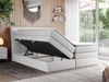 Boxspringbett, Stauraumbett, Bett mit Multipocket-Matratze und Topper - GOLD-10-KING - 160x200cm - Weiß Kunstleder - H3 Bild 2
