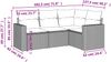 vidaXL 4-tlg. Garten-Sofagarnitur mit Kissen Grau Poly Rattan 3251247 Bild 3