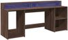 vidaXL LED-Schreibtisch Braun Eichen-Optik 200x55x91 Holzwerkstoff 3309444 Bild 5