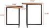 Runder Couchtisch 2er-Set Holzoptik Metallrahmen Beistelltisch Wohnzimmer Bild 2
