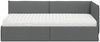 vidaXL Eckbettgestell mit Matratze mit Kopfteil 2 pcs Grau Samt 3394022 Bild 5