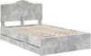 vidaXL Bettrahmen mit Kopfteil Betongrau 135 x 190 cm Ingenieurs Holz 3413425 Bild 4