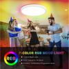 LQWELL® LED Deckenleuchte Dimmbar mit Fernbedienung, 24W 2500LM 3000-6500K RGB LED Deckenlampe, Runde Flache Deckenbeleuchtung IP44 für Wohnzimmer Schlafzimmer Esszimmer Balkon Korridor, 300 * 40mm Bild 2
