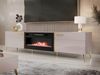 TV-Lowboard Picru 2D EF mit Kamin (Farbe: Cashmere / Cashmere Hochglanz + Gold) Bild 2