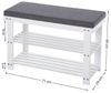 SONGMICS Schuhbank Schuhregal aus Bambus, Sitzfläche bis 150 kg belastbar, 71 x 29 x 49 cm Bild 2
