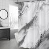 Agger Duschvorhang Modern – Abstrakt Marmor Aquarell Design, Wasserdicht & Waschbar Breite 180 cm (1-tlg), Badvorhang für Dusche & Badewanne Bild 2