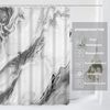 Agger Duschvorhang Modern – Abstrakt Marmor Aquarell Design, Wasserdicht & Waschbar Breite 180 cm (1-tlg), Badvorhang für Dusche & Badewanne Bild 4