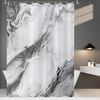 Agger Duschvorhang Modern – Abstrakt Marmor Aquarell Design, Wasserdicht & Waschbar Breite 180 cm (1-tlg), Badvorhang für Dusche & Badewanne Bild 3