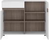 Kommode 2-türig LEGNICA-129 in weiß Hochglanz mit Trüffel Eiche Nb, B/H/T ca. 109,5/86,5/42 cm Bild 2