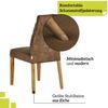smart 4er Set Esszimmerstühle Bezug aus Mikrofaser Wildlederoptik braun | Stuhlbeine aus Massivholz Buche lackiert - Küchenstuhl, Wohnzimmerstuhl, Polsterstuhl ideal für Esszimmer, Büro Bild 2