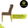 smart 4er Set Esszimmerstühle Bezug aus Mikrofaser Wildlederoptik braun | Stuhlbeine aus Massivholz Buche lackiert - Küchenstuhl, Wohnzimmerstuhl, Polsterstuhl ideal für Esszimmer, Büro Bild 5