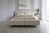 Bett Lucinda - Chenille - creme - 160x200 cm Bild 3