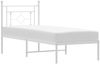 vidaXL Metallbett ohne Matratze mit Kopfteil Weiß 75x190 cm 374378 Bild 2