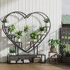 FUROKOY Blumenständer Pflanzenständer Pflanzenregal Blumenregal Outdoor Indoor, 3 Etagen,herzförmig, für Balkon Deko Garten Wohnzimmer Bild 4