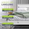 Juskys Schwebebett Lissabon 140 x 200 cm - Bett mit Matratze, Schwebendes Design & LED-Beleuchtung, Kunstleder, Höhenverstellbare Rückenlehne - weiß Bild 5