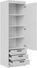 Kleiderschrank Elena 1D3S (Farbe: Weiß, ohne Schrankaufsatz) Bild 3