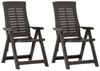 vidaXL Verstellbare Gartenstühle 2 Stk. Kunststoff Anthrazit 315831 Bild 1
