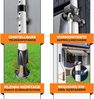 KESSER® Klemmmarkise mit Handkurbel Balkon, Balkonmarkise ohne Bohren, UV-beständig höhenverstellbar wasserabweisend , Sonnenschutz, Terrassenüberdachung , einfache Montage 200cm, Weiß-Grau Bild 3