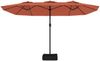 vidaXL Doppel-Sonnenschirm mit LED-Leuchten Terrakottarot 449x265 cm 362958 Bild 5