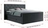 Boxspringbett KING VELEN, Doppelbett mit Multipocket-Matratze, Polsterbett mit Kopfstütze - 200x200 - Dunkelgrau Stoff - H3 Bild 5