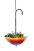 DanDiBo Blumenampel Metall Hängeampel mit Topf Innen Außen Regenschirm Hängepflanzen 57 cm 96258 S Pflanzenhänger Blumenhänger Topfhänger Blumen Bild 5