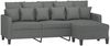 vidaXL 3-Sitzer-Sofa mit Hocker Dunkelgrau 180 cm Stoff 3201090 Bild 3