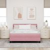 vidaXL Boxspringbett mit Kopfteil Rosa 160 x 200 cm Samt 3339187 Bild 3