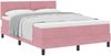 vidaXL Boxspringbett mit Kopfteil Rosa 160 x 200 cm Samt 3339187 Bild 2