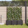 vidaXL Garten-Pflanzgefäß 3 pcs Schwarz 120 x 40 x 142 cm Kunststoff 42002853 Bild 3