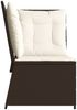 vidaXL Garten-Ecksofa mit Kissen Braun Poly Rattan 368983 Bild 5