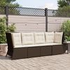 vidaXL Garten-Ecksofa mit Kissen Braun Poly Rattan 368983 Bild 3