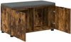 vidaXL Flurbank mit Kissen mit Regal Geräucherte Eiche 80 x 38 x 46 cm 891484 Bild 5