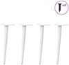 vidaXL Couchtischbeine Konische Form 4 Stk. Weiß 30-31 cm Stahl 4012509 Bild 3