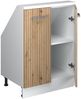 Küchenschrank für Dachschrägen R-Line Artisan-Eiche 60 cm mit 2 Türen Vicco Bild 5