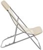 vidaXL Strandstühle 2 Stk. Creme Textilene & Pulverbeschichteter Stahl 360192 Bild 5